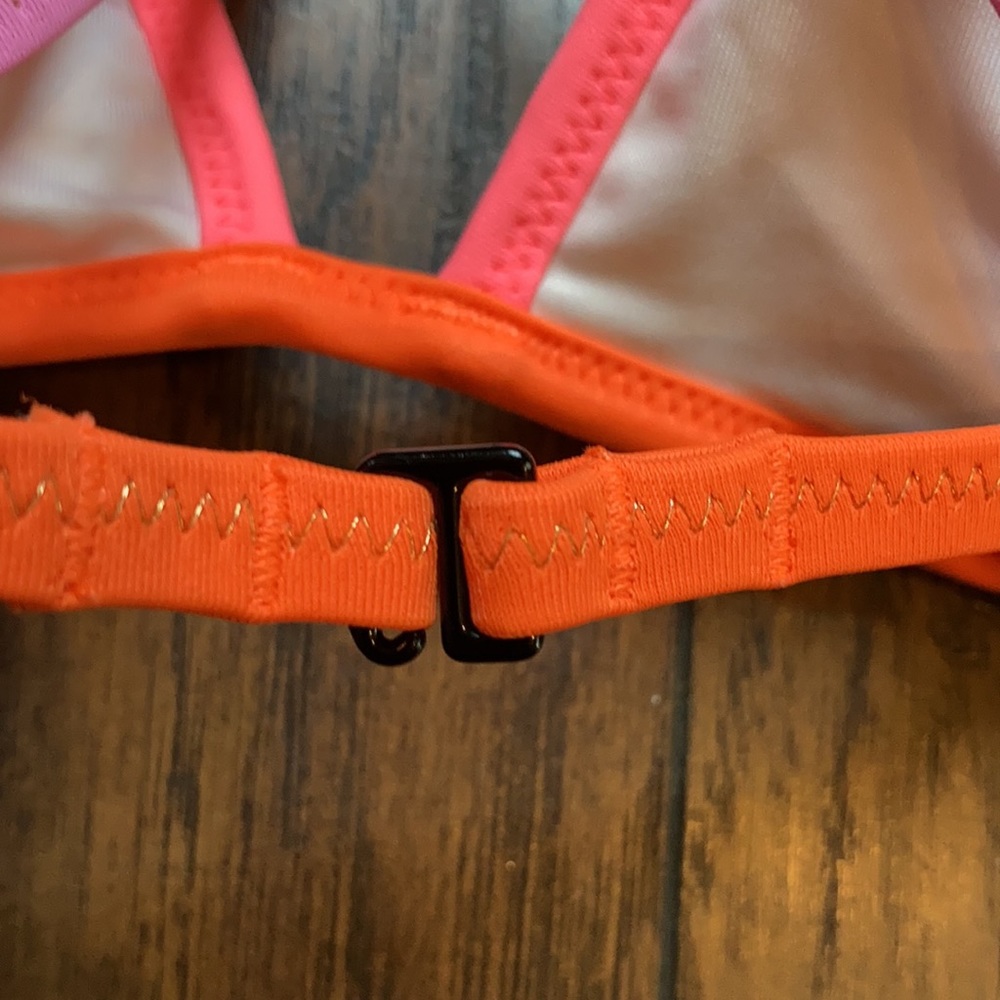 Victoria’s Secret Polka Dot Neon Straps Bikini Top Gem